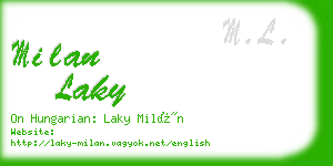 milan laky business card